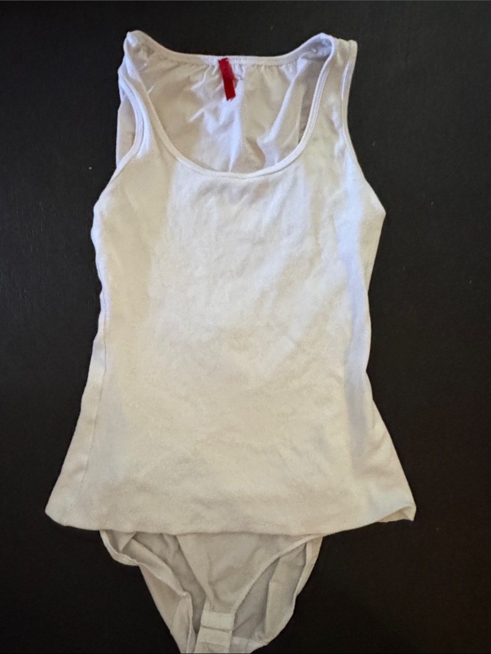 SPANX White Tank Bodysuit with Scoop Neck